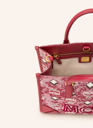 MCM Vintage Jacquard Shopper Damen, Rot