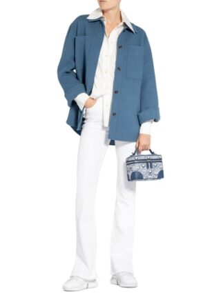 MCM Vintage Jacquard Umhängetasche Damen, Blau