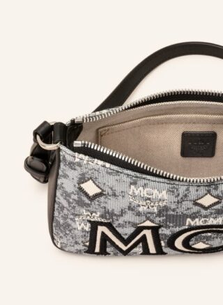 MCM Vintage Jacquard Umhängetasche Damen, Grau