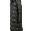 MILESTONE Ledermantel Damen, Schwarz