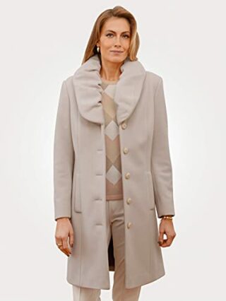 MONA Wollmantel Damen, Beige