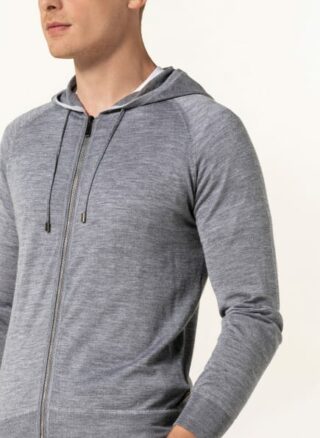 MOORER Atrani Strickjacke Herren, Grau
