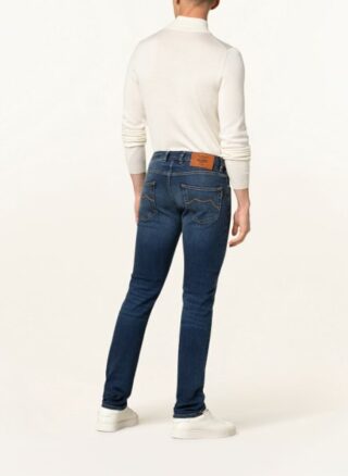 MOORER Credi Slim Fit Jeans Herren, Blau