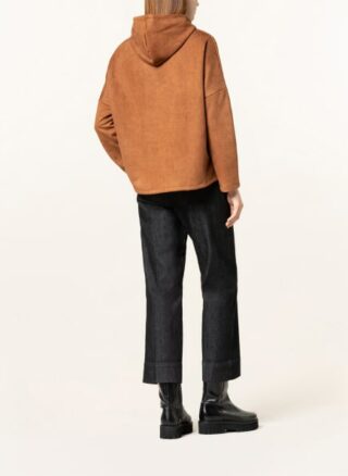 MORE & MORE Oversized-Hoodie Damen, Braun