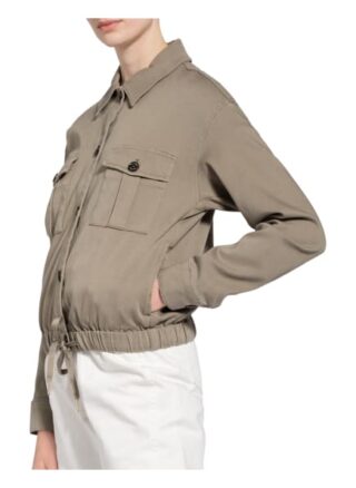 MOS MOSH Quinn Lederjacke Damen, Grün