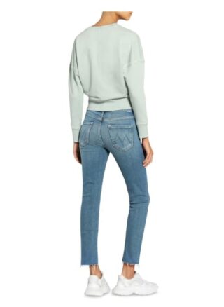 MOTHER Dazzler Ankle Fray Straight Leg Jeans Damen, Blau