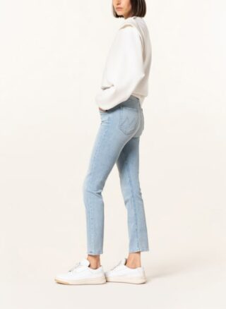 MOTHER Jeans The Dazzler Yoke Front Ankle Straight Leg Jeans Damen, Blau