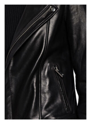 Maje Bocelix Lederjacke Damen, Schwarz