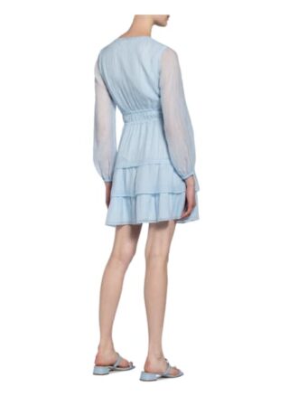 Maje Plisseekleid Damen, Blau
