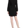 Maje Rochanie Plisseekleid Damen, Schwarz