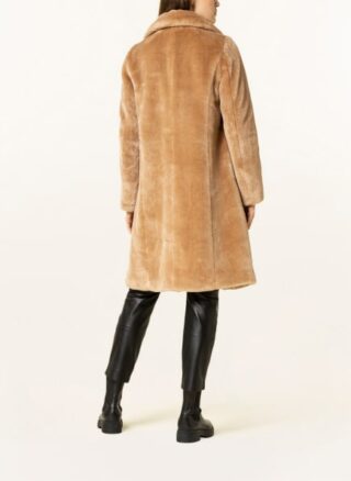 Marc Cain Kunstfell-Mantel Damen, Beige