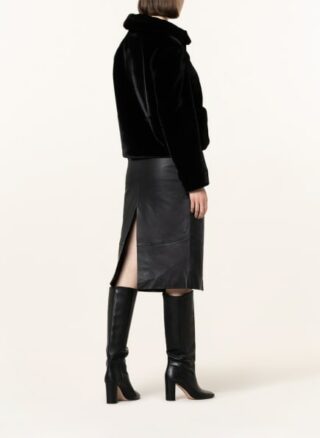 Marc Cain Kunstfelljacke Damen, Schwarz
