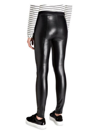 Marc Cain Lederleggings Damen, Schwarz