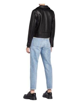 Marc O'Polo DENIM Lederjacke Damen, Schwarz