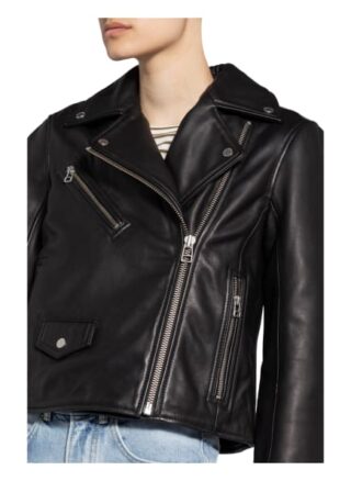 Marc O'Polo DENIM Lederjacke Damen, Schwarz