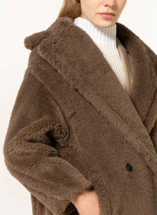 Max Mara Tedgirl Teddyfell-Mantel Damen, Beige