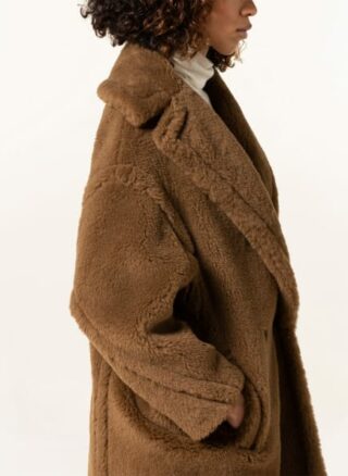 Max Mara Tedgirl Teddyfell-Mantel Damen, Braun