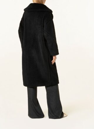 Max Mara Tedgirl Teddyfell-Mantel Damen, Schwarz