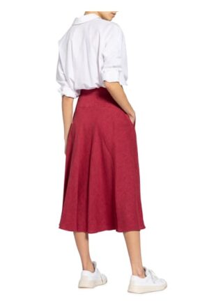 Maxmara Studio Tivoli A-Linien-Lederrock Damen, Rot