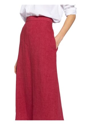 Maxmara Studio Tivoli A-Linien-Lederrock Damen, Rot
