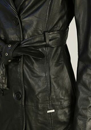 Maze Culima Ledermantel Damen, Schwarz