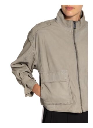 Maze Lederjacke Damen, Grau