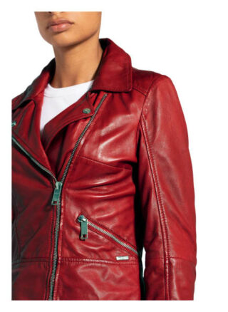 Maze Lederjacke Damen, Rot