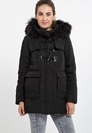 Mexx Dufflecoat Damen, Schwarz