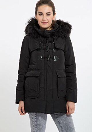 Mexx Dufflecoat Damen, Schwarz