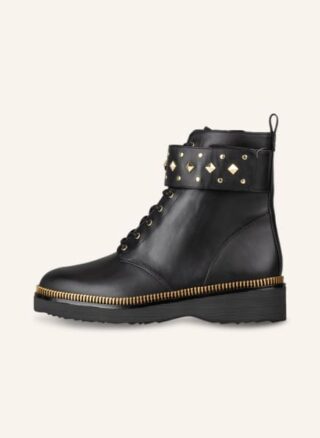 Michael Kors Haskel Plateau-Schnürboots Damen, Schwarz