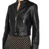 Michael Kors Lederjacke Damen, Schwarz