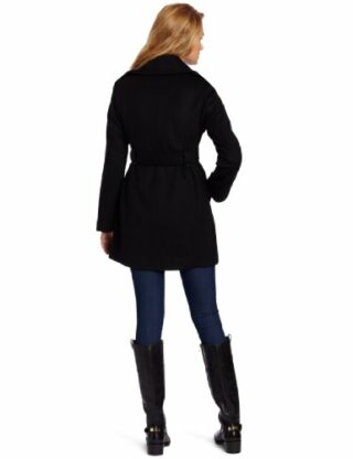 Michael Kors Opal Wollmantel Damen, Schwarz