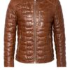 Milestone Alessio Lederjacke Herren, Braun