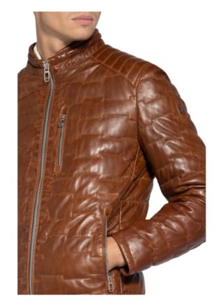 Milestone Alessio Lederjacke Herren, Braun