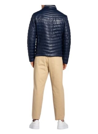Milestone Damiano Lederjacke Herren, Blau