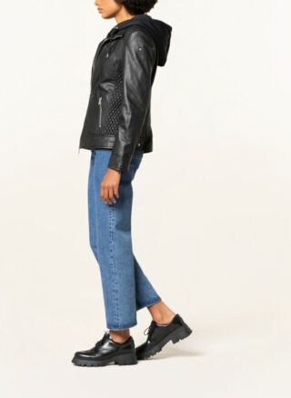 Milestone Ennea Lederjacke Damen, Schwarz