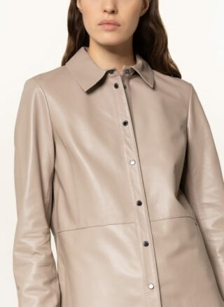 Milestone Harper Lederbluse Damen, Beige