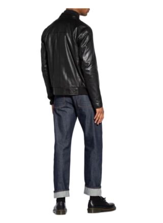 Milestone Lucius Lederjacke Herren, Schwarz