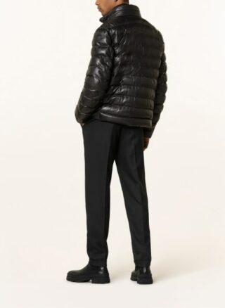 Milestone Nando Lederjacke Herren, Schwarz