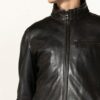 Milestone Nilo Lederjacke Herren, Schwarz