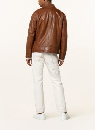 Milestone Pepino Lederjacke Herren, Braun