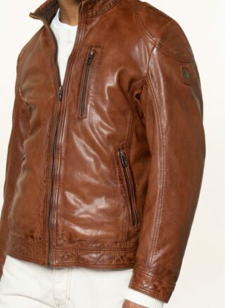 Milestone Pepino Lederjacke Herren, Braun