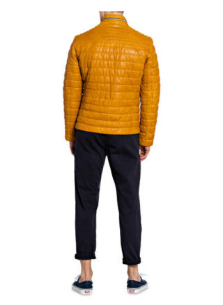 Milestone Terenz Lederjacke Herren, Gelb