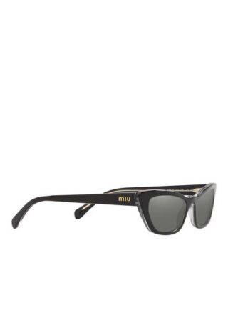Miu Miu Mu 10us Sonnenbrille Damen, Schwarz