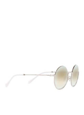 Miu Miu Mu 69us Sonnenbrille Damen, Silber