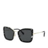 Miu Miu mu55vs Sonnenbrille Damen, Schwarz