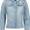 Monari Jeansjacke Damen, Blau