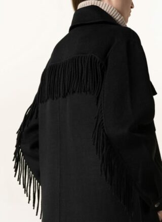 Mrs & HUGS Caban-Mantel Damen, Schwarz