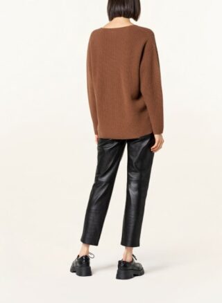 Mrs & HUGS Cashmere-Pullover Damen, Braun