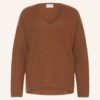 Mrs & HUGS Cashmere-Pullover Damen, Braun